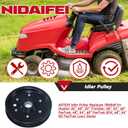 2 x 607525 Idler Pulley Replaces Hustler 607525 Pulley, Hustler 786848 Pulley for Hustler 36", 48", 54" TrimStar, 48", 54", 60" FasTrak, 48", 54", 60" FasTrak SDX, 48", 54" RD FasTrak Lawn Decks