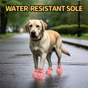 JZXOIVA Dog Shoes for Hot Pavement, Dog Booties for Medium Dogs, Breathable Dog Boots & Paw Protectors, Adjustable Non-Slip Rain Booties, Waterproof Pets Sandals for Beach Pink Size 5