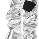 Women's Wedge Heel Knee High Slouchy Foldover Buttons Boots (10 Narrow)