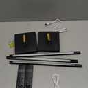 Battery Operated Wall Sconce Set of 2 Rechargeable Wireless Cordless 12000ma 360 Rotation Large Wall Lights lamp Modern Decor Linear Long Metal Black 28"