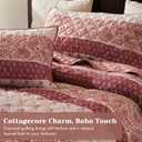 Comfort Spaces Tashi Lightweight Queen Quilt Bedding Set, 3 PC, Terracotta, Full/Queen