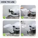 Silicone Flour Funnel for KitchenAid Mixer, Foldable Flour Funnel Chute with Hanging Hole. Baking Gadgets Accessories. Dishwasher Safe. White