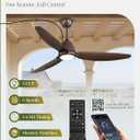 52" Outdoor Ceiling Fan with Light,Plug in Hanging IP65 Bronze | APP & Remote Control,6 Speeds,Reversible DC Motor,3000-6000K Dimmable LED,Perfect for Covered Patios,Gazebos,Pergola,Porches