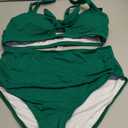 Tempt Me Two Piece Swimsuits - High Waisted Bikini Tummy Control Full Coverage Bathing Suits Ruched Tie Knot Swimwear M