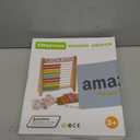 Cltoyvers Wooden Abacus for Kids - 100 Counting Sticks and Number Toys Cards 1-100, Educational Math Games for Preschool and Elementary School 1st 2nd Grade