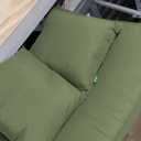 Outdoor Loveseat Cushion Set 46x26x5 Inch Waterproof Weather & Fade Resistant Furniture Cushions, Removable Deep Seat Cushions with Zipper & Non-Slip Straps for Patio, Sofa, Garden Chair, Light Green