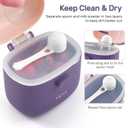 NCVI Baby Formula Dispenser On The Go, Formula Container To Go, Formula Holder for Travel, Outdoor Picnic with Baby Infant, Portable Container for Milk Powder, Snacks, Candy, Fruits (Purple)