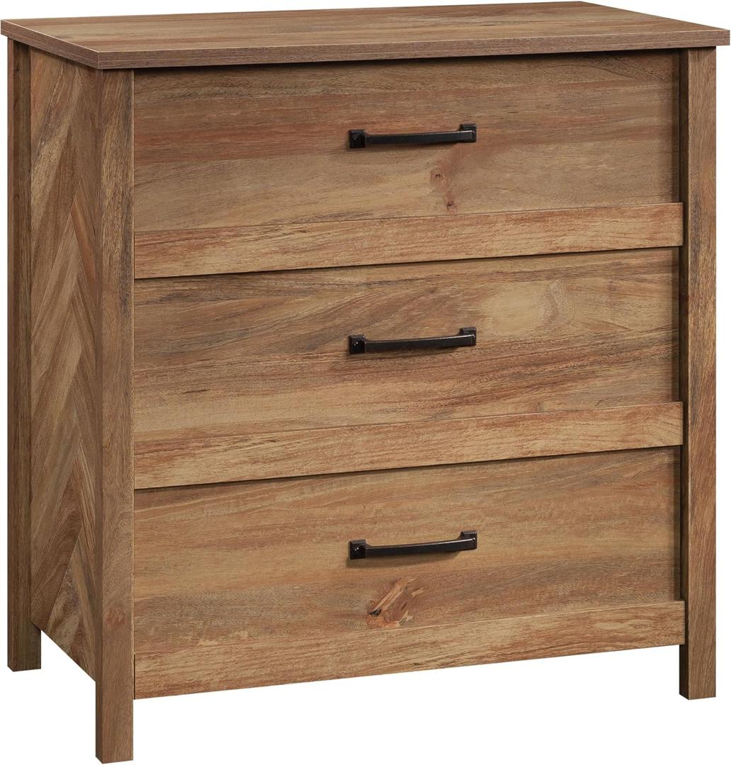 Sauder Cannery Bridge 3-Drawer Bedroom Chest in Sindoori Mango, Sindoori Mango Finish