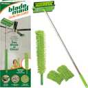 Blade Maid Ceiling Fan Blade Cleaner & Duster | Extendable Pole for High Ceilings, Moldings, Blinds, Walls & Cars, Corner Cleaning Tool, with Reusable Microfiber Pads | Size 3 feet (Pack of 1)
