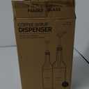 Demi's Home 25.4 oz 750 ml Glass Coffee Syrup Dispenser for Coffee Bar - 2 Pack - Comprehensive Label Set &  oz Pumps Included