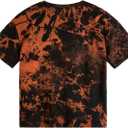 SOLY HUX Boy's Tie Dye Graphic Print T Shirts Short Sleeve Drop Shoulder Summer Tee Tops (Black)