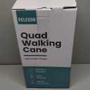 PELEGON Quad Cane (300LB) - Adjustable Walking Cane with A Large 4 Pronged Base for Extra Balance & Stability, Walking Canes for Seniors, Walking Cane for Men & Women, Walking Sticks