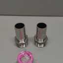 2PCS Stainless Steel 1-1/4" to 1-1/4" NPT Male Threaded Hose Barb Fittings, 1-1/4in to 1-1/4in NPT Hose Barb Connectors for Water Air Gas Pipes