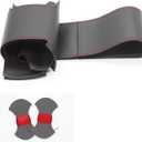 Auto Steering Wheel Cover for Clio 4 IV 2012-2016 for Captur 2013 2014 2015 2016 Car Steering Wheel Cover(White Thread)