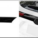 Car Accessories Tail Gate Grille Decoration Protector Guard Plate Fit For Toyota Highlander 2021 2022 2023 2024 2025 Rear Exterior Trunk Streamer Cover Trim (Black) ABS 1 PC