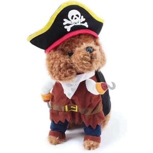 Idepet New Funny Pet Clothes Pirate Dog Cat Costume Suit Corsair Dressing up Party Apparel Clothing for Cat Dog Plus Hat (Large)