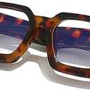 AIEYEZO Square Thick Frame Glasses for Women Men Fashion Blue Light Glasses Trendy Chic Computer Eyeglasses