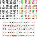 Premium Cinematic Lightbox Letter Set - 293 Pieces (104 Black + 104 Multi-Color + 85 Icons) - New Edition Plastic A4 Lightbox Letters and Symbols for Festive Parties, Weddings, and Christmas Decor