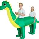 XYJKIDSES Inflatable Dinosaur Costume for Couples Halloween Costumes for Adults Funny 2025 New Inflatable Costume 2-Person Brachiosaurus Costumes Blow Up Costumes for Cosplay Party