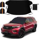 Windshield Cover for Ice and Snow, Car Windshield Snow Cover with Side Mirrors Cover, Thicken Winter Windshield Covers Waterproof Outdoor Covers Fits Most Cars SUVs and Vans (75"x47")