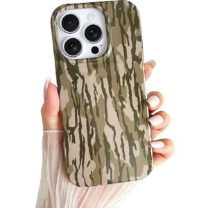 Yeddabox for iPhone 16 Pro Max Case Camo Phone Case Soft TPU Slim Shockproof Phone Cover for Women Girls