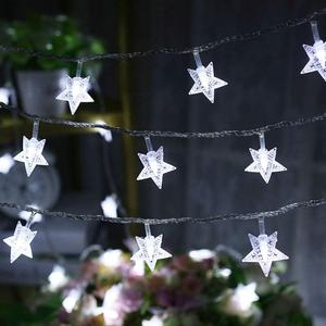 Twinkle Star 33FT 100 LED Star String Lights, Plug-in Fairy String Lights Waterproof, Extendable for Indoor, Outdoor, Wedding Party, Christmas Tree, New Year, Garden Decoration, White