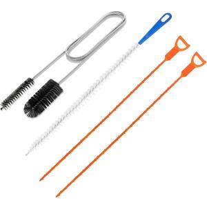 6-Piece Professional Drain Snake Cleaning Kit - Heavy Duty Clog Remover Tool for Shower, Sink, Bathtub, Toilet, Kitchen - Hair Removal Unclogger with Drill Attachment, Reusable Plastic Pipe Cleaner