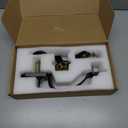 Front Door Handle No Lock, Matte Black Entry Door Lock Set with Reversible Handle, Exterior Door Lock Set Compatible with Keypad Deadbolt/Compatible with Mechanical Deadbolt