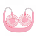 Neck Fan - 2600mAh Battery Operated Hands Free Fan, Portable Hang Around Neck Fans for Fishing, Camping, Hiking, Working, USB Powered, Over 12 Hours Cooling (Pink)