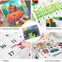 3Pcs Adult Coloring Book for Women Relaxation, 36 Colors Markers with Spiral Bound Adult Coloring Book for Women, 36 Dual Tip Colors Markers, Anxiety Relief Mindfulness Gifts(Cottage & Garden & House)