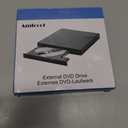 External DVD Drive USB 3.0 USB C CD Burner +/-RW Optical Drive, Slim Portable DVD Player CD ROM Rewriter Writer Duplicator for Laptop Desktop PC Windows 11/10/8/7 MacBook Mac Linux OS Apple