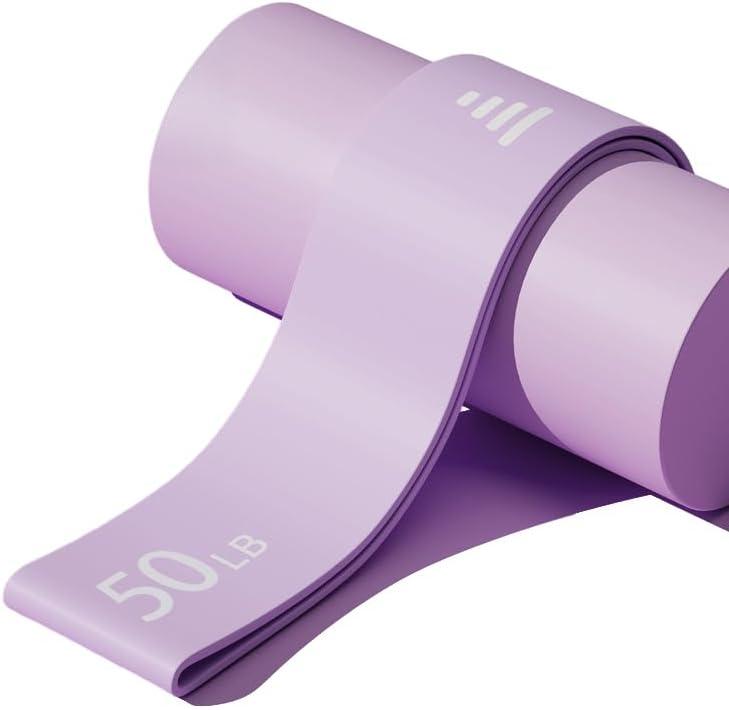 Resistance Bands for Leg Exercises, for Pilates, Yoga Fitness, Stretching, Strength Training, Purple(50LB)