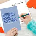 2 x Blue Fathers Day Cards Gift for Dad, Father's Day Cards Gifts from Daughter Son, Funny Fathers Day Cards