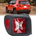 Tail Light Compatible with 2015-2022 Jeep Renegade Black Bezel Taillight Rear Lamp Replaces 68429903AA CH2800209 (Left Driver Side)