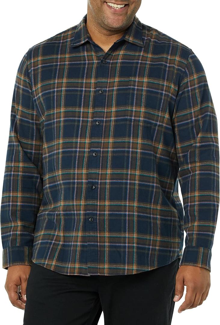 Amazon Essentials Men's Regular-Fit Long-Sleeve Flannel Shirt Medium