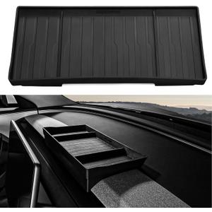BASENOR 2026 Tesla Model Y/3 Dashboards Behind Screen Storage, Center Console Hidden Organizer, Tissue Sunglasses Holder for 2025 2026 Model Y Juniper 2024-2026 Model 3 Highland