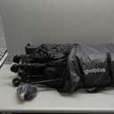 ANGELBLISS Baby Bassinet Bedside Crib, Pack and Play with Mattress, Diaper Changer, One-Push Setup Playards from Infants to Toddlers (Balck)