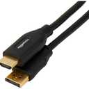 Amazon Basics DisplayPort (Source) to HDMI (Display) Cable, Uni-Directional, 3 Foot, Black,2 Pack