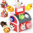 1-6 Year Old Girl Gifts, Animal Farm Montessori Toys for 1-5 Year Old Toddler Boy Toys 2-3 Farm Animals for Toddlers 1-3 Animal Toys Toddler Girl Toys Sensory Birthday Gifts for Girls (Multicolored)