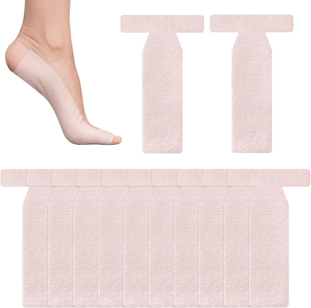 12 PCS Turf Toe Brace T-Straps, Moleskin for Feet Injuries Big Toe Splints Straightener, Adhesive Bunion Tape Corrector