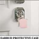 ULTECHNOVO Earbud Protective Carrying Case Portable Earbud Bag with Durable Pu Material Compact Headphone Case for in-Ear Earphones and Accessories (Pink)