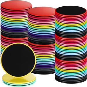 Jenaai 19 Pairs Core Sliders for Working Out Bulk Dual Sided Workout Disc Gifts for Group Training Classes Fitness Slider for Stability Ab Legs Full Body Fit Gym Carpet Hardwood Floor Foot (Colors)