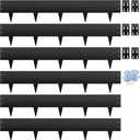 Steel Landscape Edging 6-Pack, 10" H X 40" L Bendable Metal Edging for Landscaping, No-Dig Metal Landscaping Edging for Yard, Lawn Edge, Pathway & Flower Beds (20Ft Total)