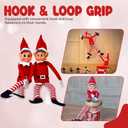 Quebec Naughty Elf Set - Boy & Girl Christmas Elf Figures, Santa's Little Helper Inspired, Soft Body, Vinyl Faces, 12 Inch, Couple