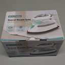 BEAUTURAL Mini Travel Steam Iron for Clothes with Dual Voltage, Temperature Control, Non-Stick Soleplate and Cord Storage, Ideal for Sewing, Quilting and Handcraft (White)