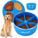 Slow Feeder Insert Dog Bowl 8 Cups Stainless Steel with Lick Mat