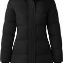 Wantdo Women's Winter Coats Long Puffer Parka Jacket with Hood (XX-Large, Black)