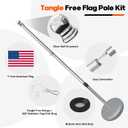 SENZHIYI Indoor Telescoping Flag Pole with Base 6FT-8FT,Aluminum Commercial Indoor Flagpole with Silver Ball Top Finial,Heavy Duty Indoor Flag Pole Kit for Office School City Hall Silver 2Pack