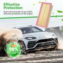 Engine+Cabin Air Filters Set Fit for 2018-2026 Volkswagen Atlas 2.0L 3.6L, Atlas Cross Sport 2020-2026 Engine Air Filter VW Atlas Replacement Automotive Accessories CF11643 3QF129620