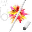 Stylus Pen for iPad, 2 in 1 Active and Capacitive Apple Pen, Fast Charge for Apple iPads 10th Generation Pencil, Compatible with iPad Pro 11/12.9", iPads 6/7/8/9/10, Air 3/4/5, iPad mini 5/6 (White)